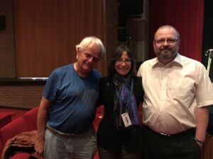 OMF's Linda Tannenbaum with Rob Wijbenga and Eddy Keuninckx