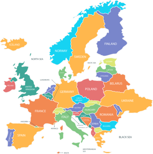 Europe Map recolored Europe Map recolored