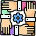 hands in unity icon