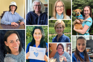 A collage of the foundation team: Linda Tannenbaum, Kimberly Hicks, Jillian Payne, Lynn Bousquet, Lindsay Daguerressar, Danielle Meadows, Karolina Kutilek, Janis Maslyk & Rebecca Morse.